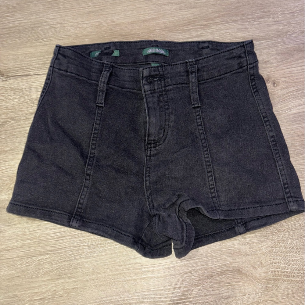Black Denim Women's Shorts